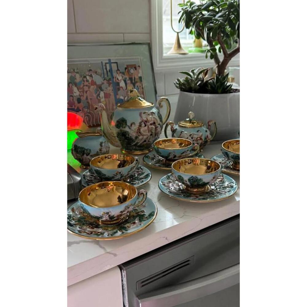 Capodimonte Italian antique 15pcs tea set